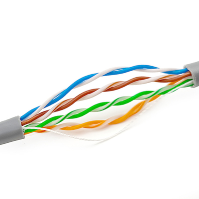 Daten-Lan Cables UTP 24AWG Grau PVC-Jacken-Cat5e bloßer kupferner Leiter
