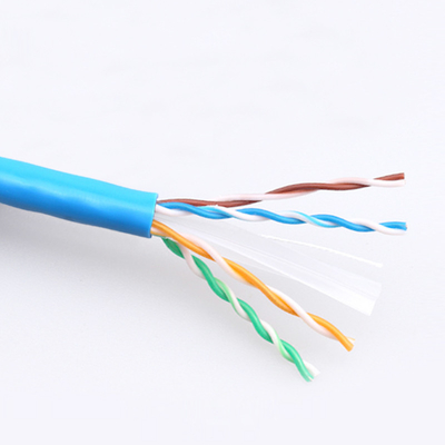 305M / Des Rollen-Ethernet-Lan Cable-HDPE Kategorien-6 Blau Vernetzungs-Kabel-0.50mm CCA
