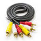 Metallverbindungsstück PVC 3RCA zu Kabel 3RCA 10m-Audiovideokabel